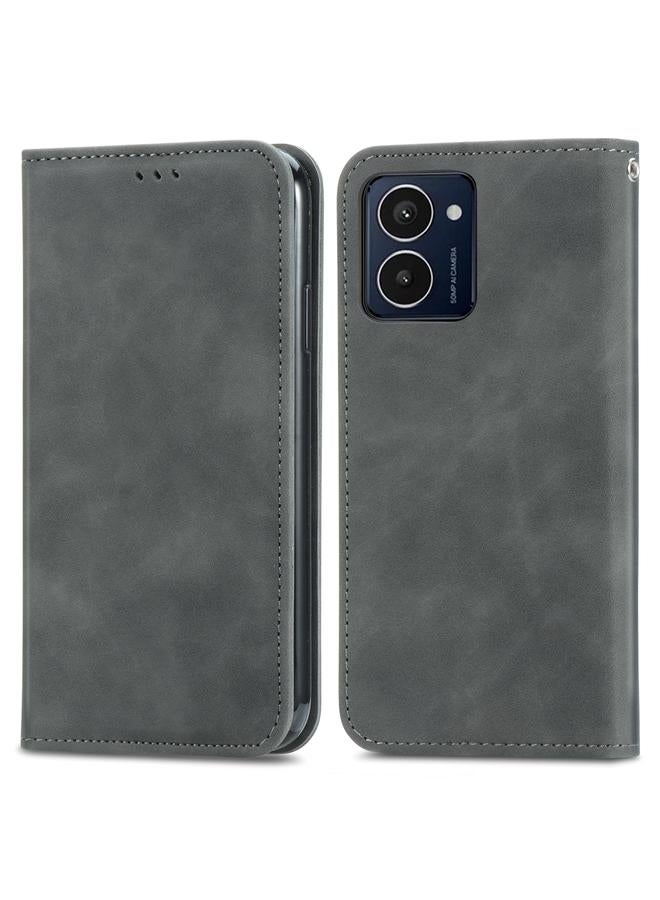 Zaboon Case For HMD Pulse Pro Retro Skin Feel Magnetic Flip Leather Phone Case  - Image 2