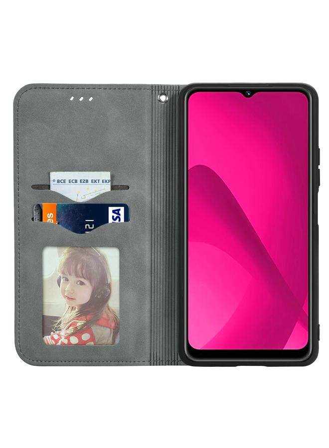 Zaboon Case For HMD Pulse Pro Retro Skin Feel Magnetic Flip Leather Phone Case  - Image 3