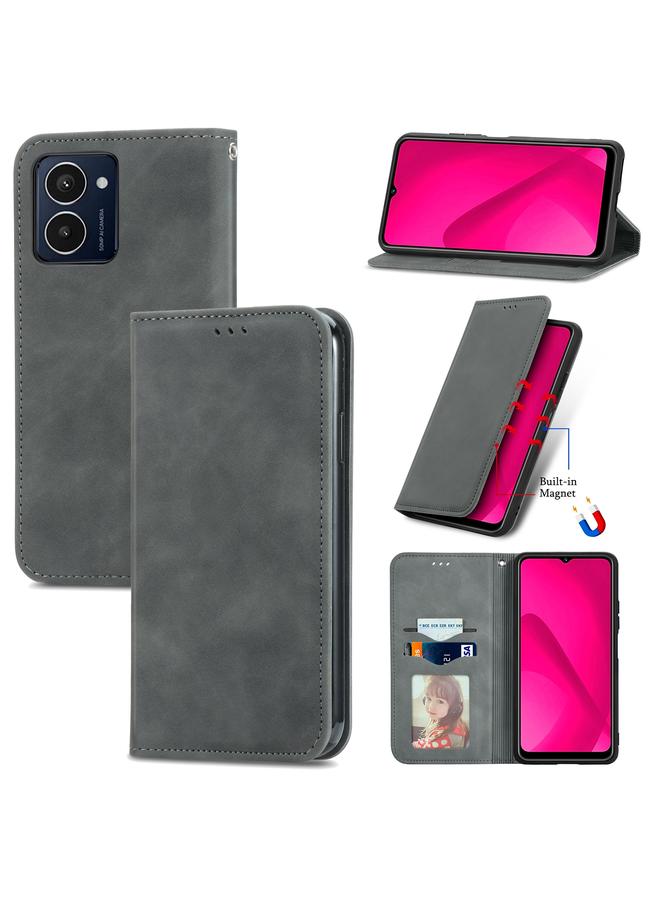Zaboon Case For HMD Pulse Pro Retro Skin Feel Magnetic Flip Leather Phone Case  - Image 1