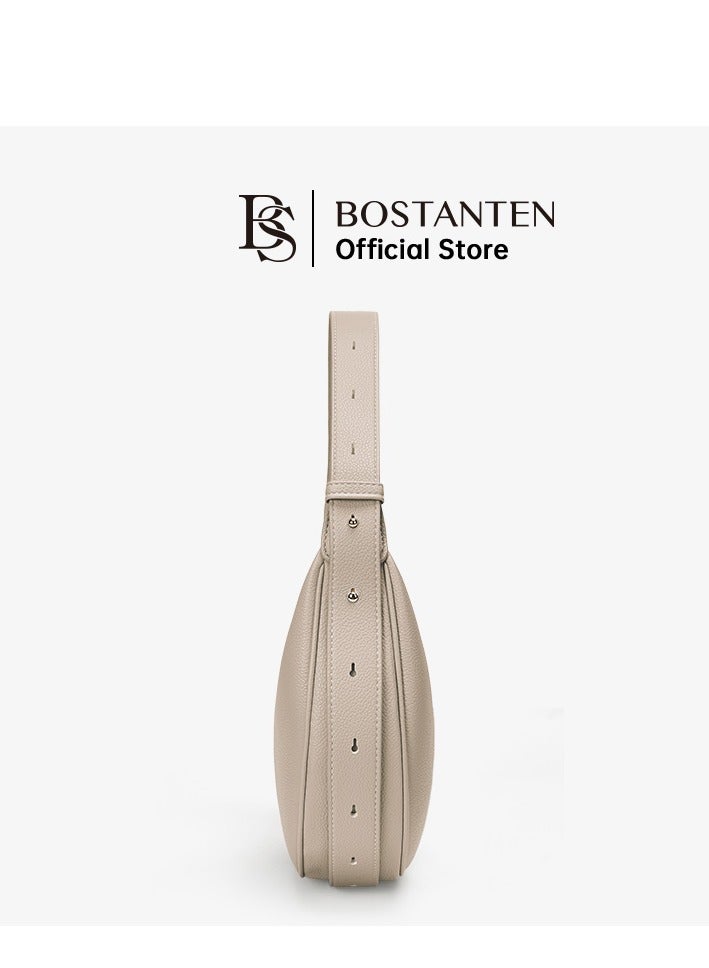 Bostanten Bostanten 3-in-1 Moon Bag | Convertible Crossbody, Shoulder & Handbag | Premium Vegan Leather | Pale Camel Color | Stylish & Versatile for Everyday Use  - Image 5