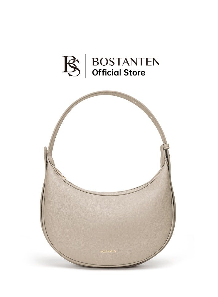 Bostanten Bostanten 3-in-1 Moon Bag | Convertible Crossbody, Shoulder & Handbag | Premium Vegan Leather | Pale Camel Color | Stylish & Versatile for Everyday Use  - Image 2