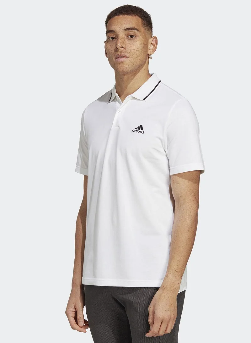 Adidas M Sl Pq Ps White Training Polo Shirts 2XS