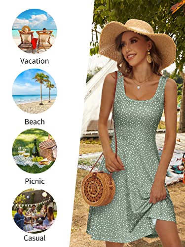 FENSACE Summer Dresses for Women 2025 Vacation Sundress Casual Beach Floral Tank Dress - Image 3