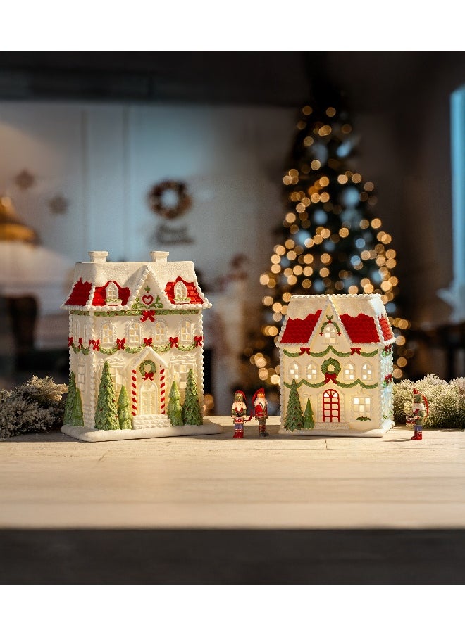 Roomours Christmas Resin House With Led Lights 31Cm  - Image 2