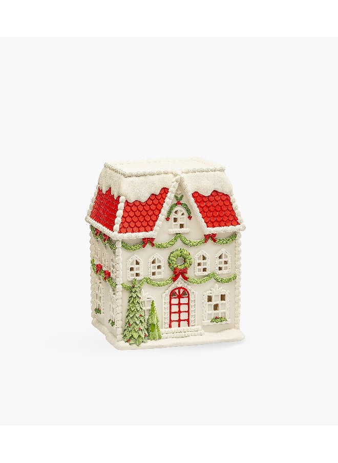 Roomours Christmas Resin House With Led Lights 31Cm  - Image 1