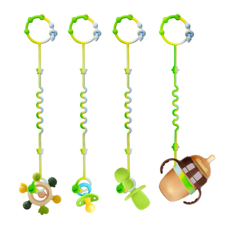 RTMOK Silicone Pacifier Clip,Applies to Car Seat,High Chair,Stroller Accessories,Cribs,Rocking Chair - Image 1