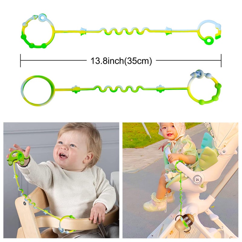 RTMOK Silicone Pacifier Clip,Applies to Car Seat,High Chair,Stroller Accessories,Cribs,Rocking Chair - Image 4