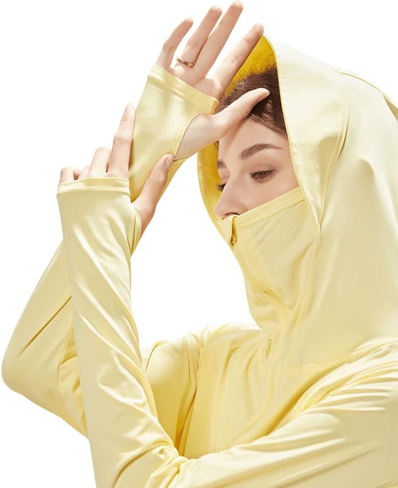 MOUNT TEC Store Womens UPF 50+ Cooling UV Protection Clothing Hooded Sun Protective Jacket Long Sleeve for Summer - Image 1