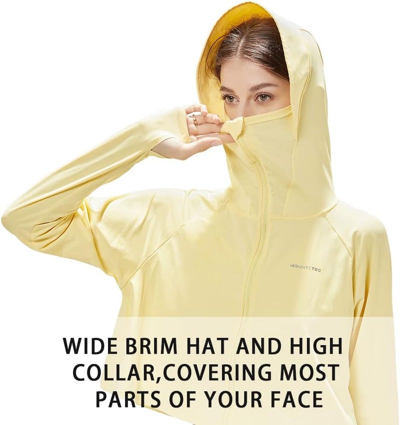 MOUNT TEC Store Womens UPF 50+ Cooling UV Protection Clothing Hooded Sun Protective Jacket Long Sleeve for Summer - Image 2