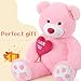 BENINY Giant Teddy Bear 52 Big Stuffed Animal with Heart Large I Love You Teddy Bear Plush Toys for Kid Christmas Birthday Valentines Bear Gift for Girlfriend Wedding - Image 2