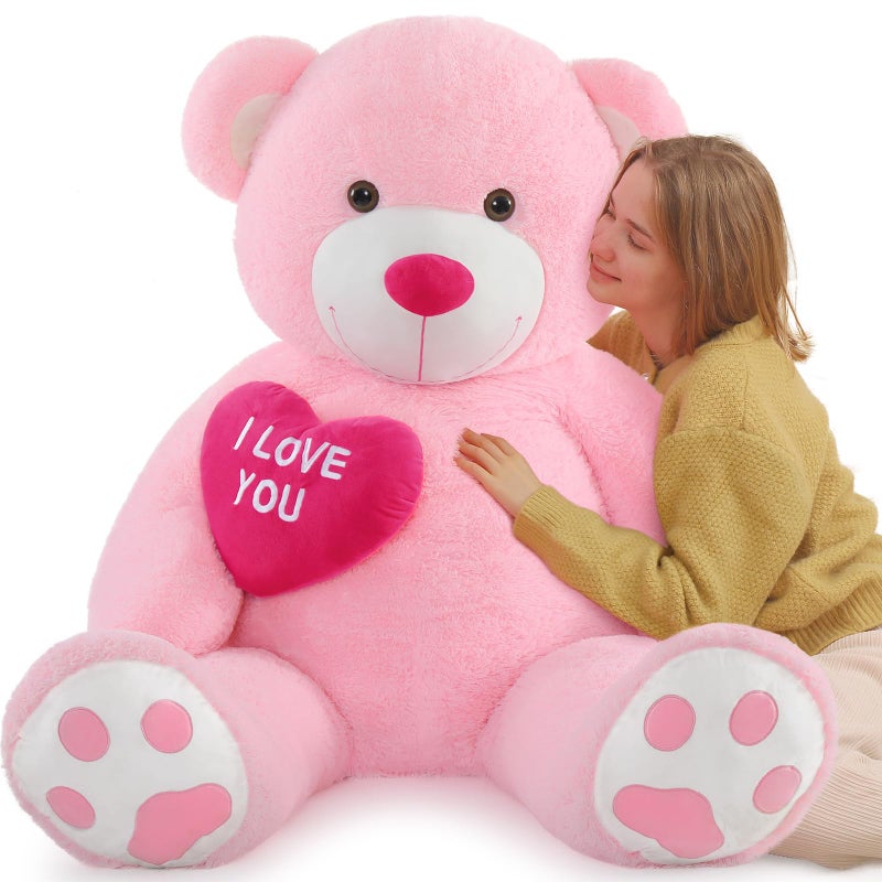 BENINY Giant Teddy Bear 52 Big Stuffed Animal with Heart Large I Love You Teddy Bear Plush Toys for Kid Christmas Birthday Valentines Bear Gift for Girlfriend Wedding - Image 3