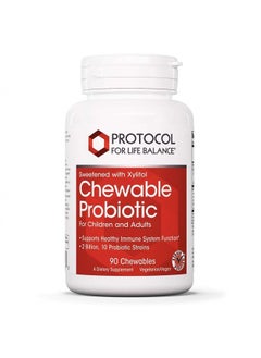 Protocol For Life Balance Chewable Probiotic (for Adults and Children) - Sweetened with Xylitol - 90 Chewables  - Image 1