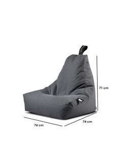 Extreme Lounging Extreme Lounging® - Original Mini Bean Bag for kids - Made in UK - Premium Quality Double Stitched Bean Bag - UV Protected & Waterproof - Small BeanBags Chair - Ideal for Indoor & Outdoor Use - Grey  - Image 2
