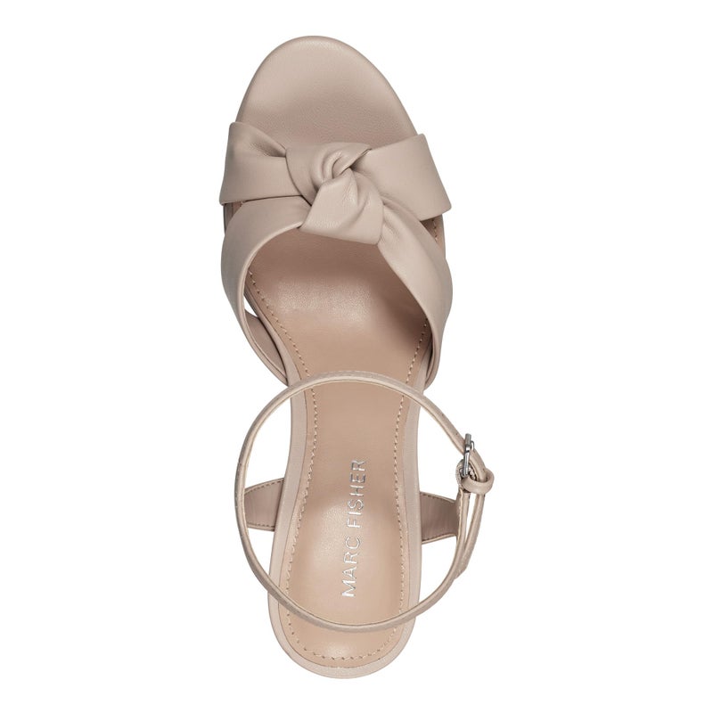 Marc Fisher Women's Deren Heeled Sandal, Lite Latte 110, 6 - Image 2