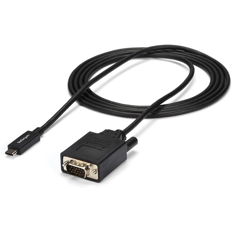 Startech.com StarTechcom 6ft2m USB C to VGA Cable 1920x12001080p USB Type C to VGA Video Active Adapter Cable Thunderbolt 3 Compatible Laptop to VGA MonitorProjector DP Alt Mode HBR2 CDP2VGAMM2MB - Image 2