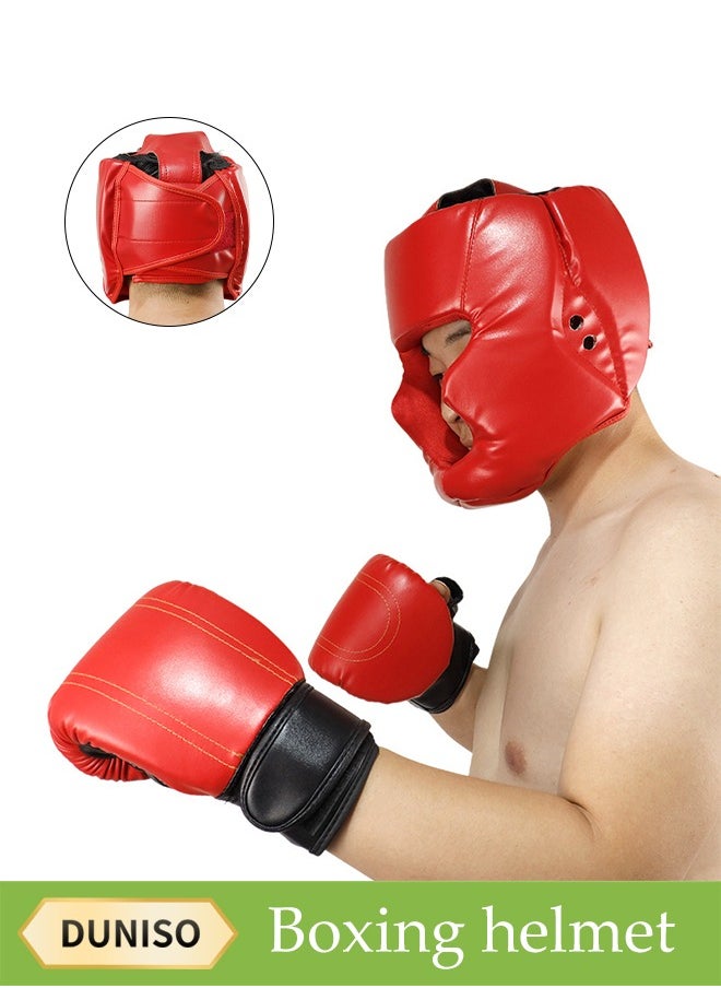 DUNISO Kids Taekwondo Head Protector With Best Karate Training Helmet, Boxing Helmet, Taekwondo Karate Training Helmet, Muay Thai Sparring Helmet, Thickened Training Head Protector  - Image 1