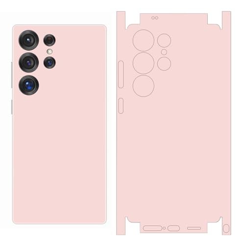 CXWITHY 2 Pack Skin Wrap for Samsung Galaxy S25 Ultra, Phone Stickers Protective Film Ultra Thin Vinyl Decal Color Changing Cover for Mobile's Back, Camera, Frame (Pink) - Image 3