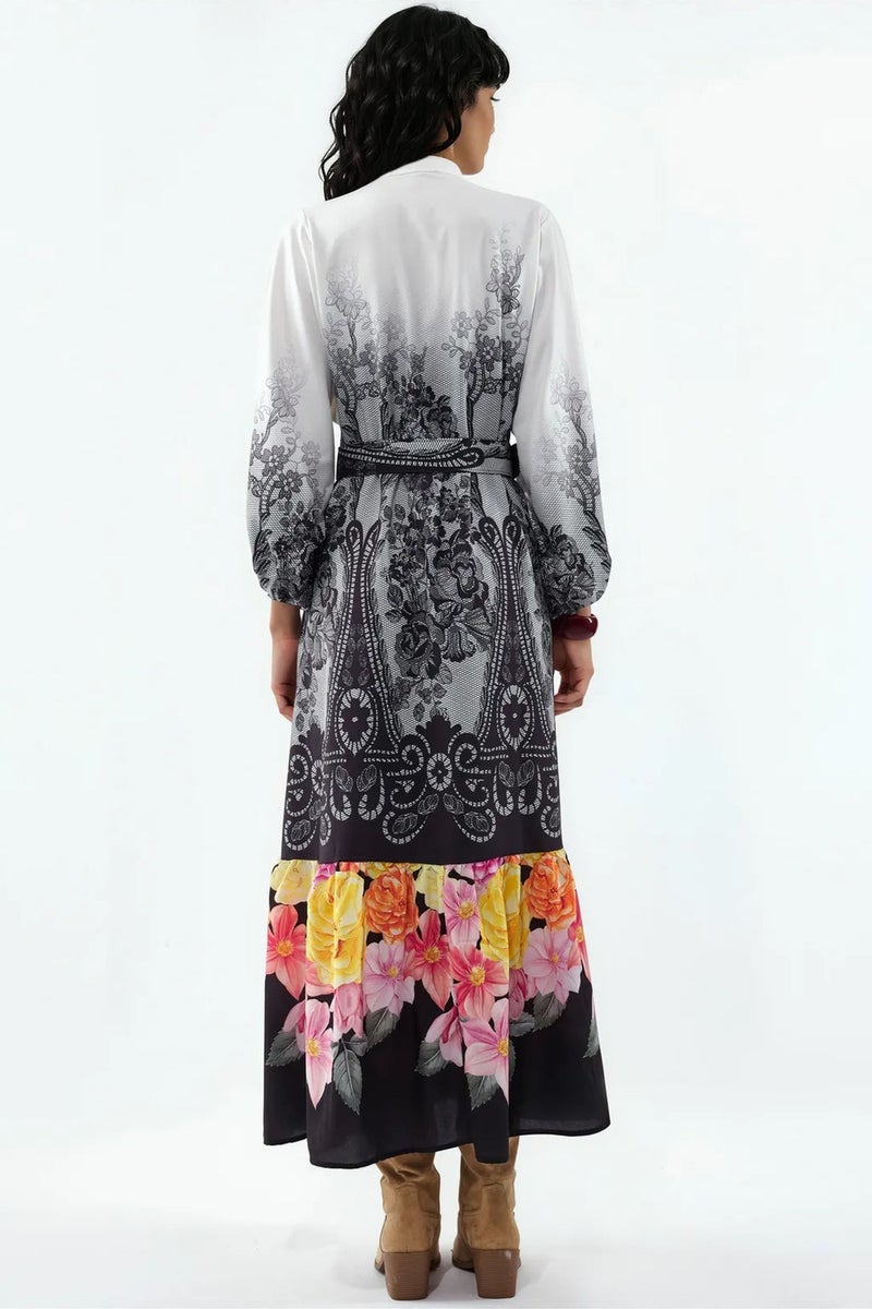 Jennyfer Floral Belted Midi Dress - Image 3
