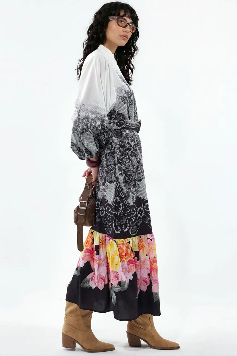 Jennyfer Floral Belted Midi Dress - Image 2