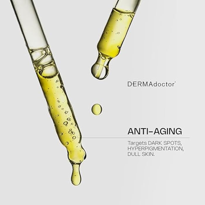 DERMAdoctor Night Face Oil Toner Anti-Aging Hydrating - 20% Vitamin C Ester, Vitamin E, Ferulic Acid, & Marula Oil for Face | Concentrated Vitamin-C Ester Facial Oils | Dermatologist Formulated - 1 Oz - Image 3