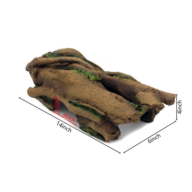 JIHAQUA Aquarium Resin Bark Terrarium Decor, Lizard, Snake or Reptile Hide,Lizard, Spider and Aquarium Fish Hide Cave (Large Bark B) - Image 2