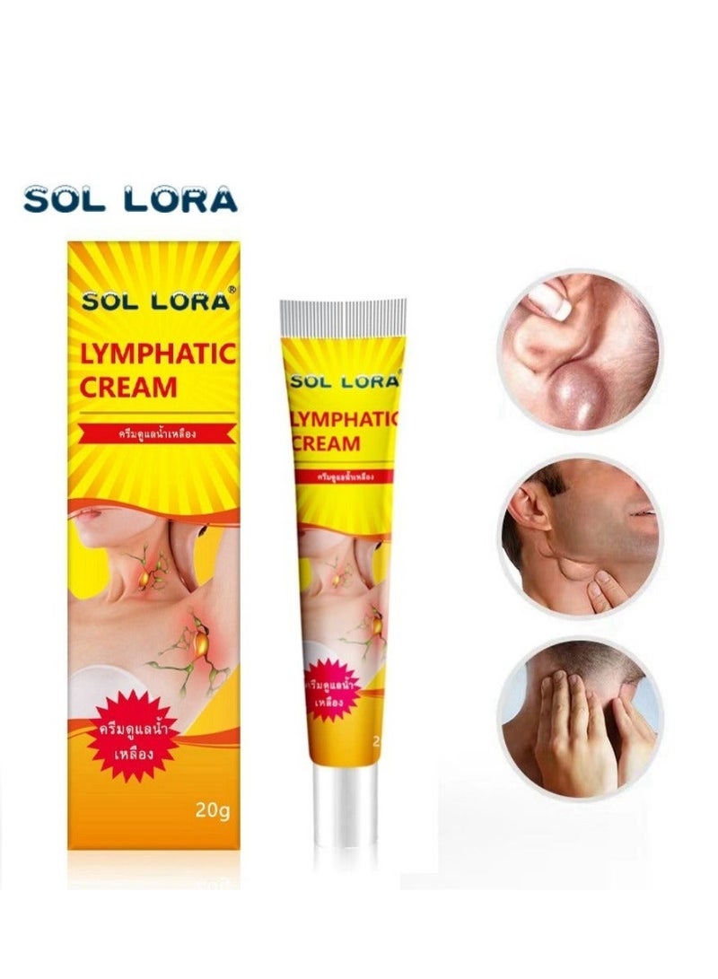 SOL LORA Lymphatic Cream  ，Lipoma Cream， Lymphatic Neck Vice Underarm Ginger Pads For Armpits Swelling And Pain， Anti-Cellulite Remover  ﻿，Lipolysis Fat Lump Removal And Nodular Discomfort For Body And Face  ﻿ - Image 4
