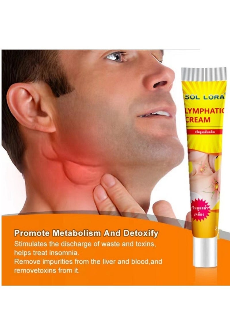 SOL LORA Lymphatic Cream  ，Lipoma Cream， Lymphatic Neck Vice Underarm Ginger Pads For Armpits Swelling And Pain， Anti-Cellulite Remover  ﻿，Lipolysis Fat Lump Removal And Nodular Discomfort For Body And Face  ﻿ - Image 2