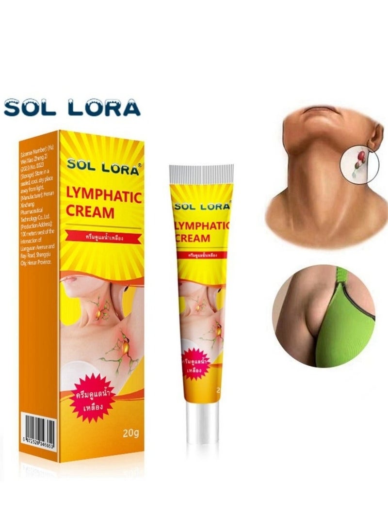 SOL LORA Lymphatic Cream  ，Lipoma Cream， Lymphatic Neck Vice Underarm Ginger Pads For Armpits Swelling And Pain， Anti-Cellulite Remover  ﻿，Lipolysis Fat Lump Removal And Nodular Discomfort For Body And Face  ﻿ - Image 5