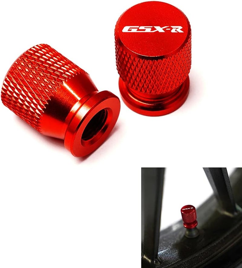 XIDAODIT Motorcycle CNC Wheel Tire Valve Stem Caps - Red Airtight Covers for GSX-R GSXR 600 750 1000 K1-K9 - Image 1