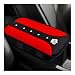 Yourkar Bling Crown Car Center Console Mats AntiSlip and Waterproof Crystal Car Armrest Pad Protector Universal Rustproof Armrest Decor Cushion for Cars SUVs Car Accessories Red - Image 2