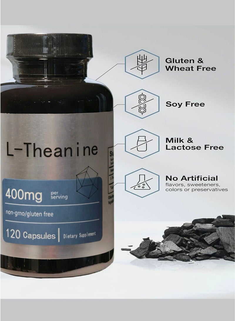 DHOP L-Theanine | 400mg | 120 Capsules | Non-GMO & Gluten Free | by Horbaach - Image 4