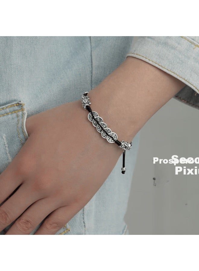 Manhe Pixiu Bracelet Men's Five Emperor Coins Wristband elry Practical Birthday Gift For Boyfriend Husband - Image 3
