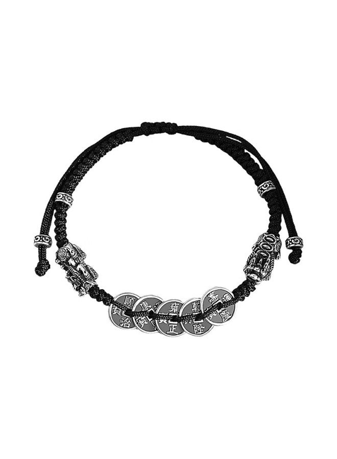 Manhe Pixiu Bracelet Men's Five Emperor Coins Wristband elry Practical Birthday Gift For Boyfriend Husband - Image 4
