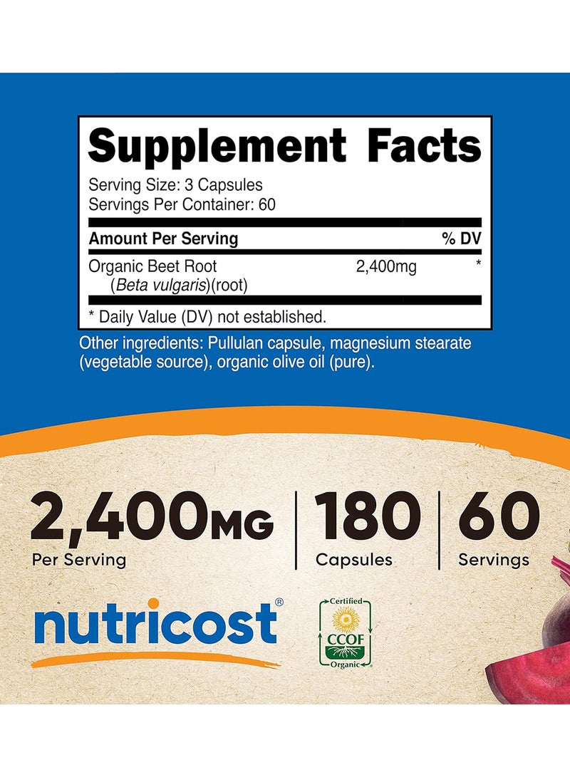 جذر البنجر العضوي 2400 ملجم 180 كبسولة - Image 2
