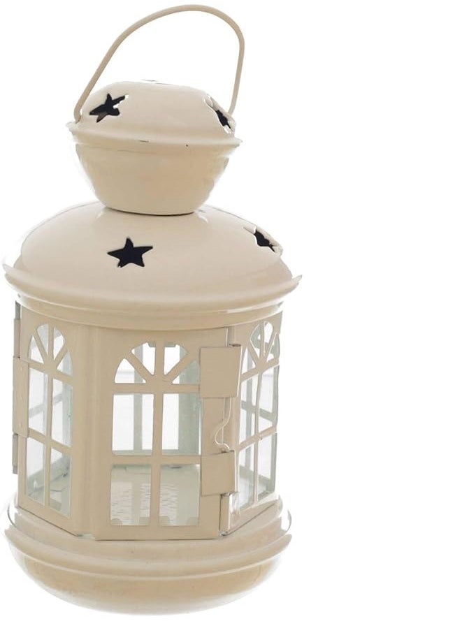 ماركة غير محددة فانوس رمضان معدني بتصميم أنيق مناسب للديكور المنزلي ارتفاع 25 سم - ابيض - قد يختلف التصميم  - Image 2