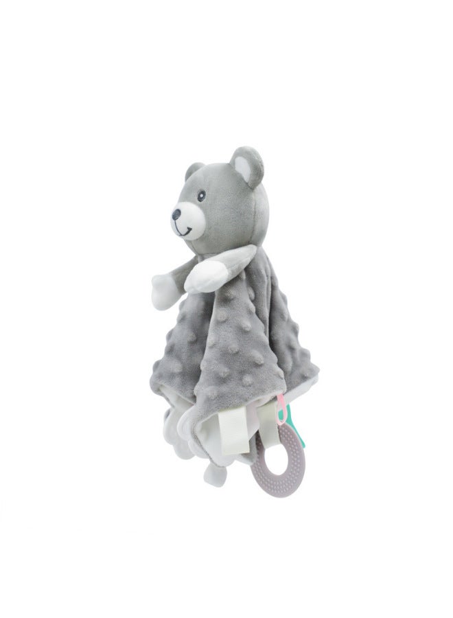 BBSKY Baby Cute Cartoon Animal Soothing Towel Silicone Molar Bite Soothing Towel Early Education Toys-Color:Pink Rabbit-silicone Teether - Image 3
