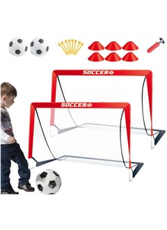 XiuWoo Soccer Goals, Portable Football Goal Set, Multiple Size Soccer Nets, Indoor Football Net for Training, Foldable Soccer Goals for Backyard, Football Sports Practice Toys for Kids and Adults  - Image 4