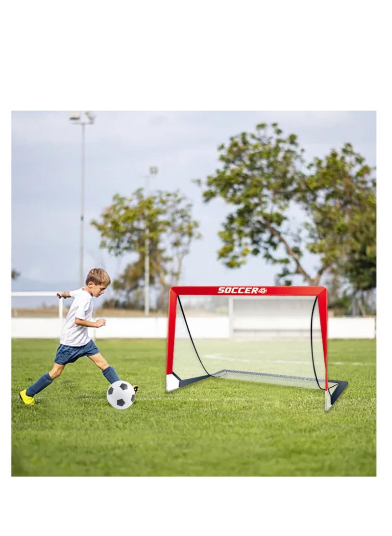 XiuWoo Soccer Goals, Portable Football Goal Set, Multiple Size Soccer Nets, Indoor Football Net for Training, Foldable Soccer Goals for Backyard, Football Sports Practice Toys for Kids and Adults - Image 5