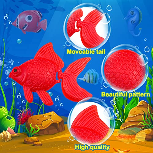 Aoriher 10 Pcs Artificial Fishes Floating Decorations for Aquarium Tank Colourful Plastic Tropical Fish Seahorse for Bubble Lamp Aquarium - Image 2