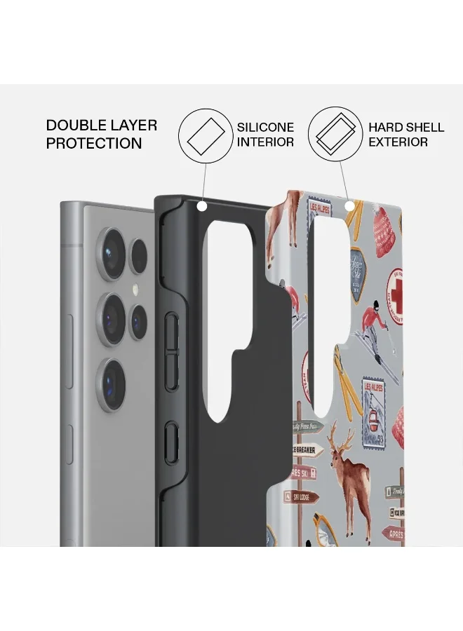 BURGA Burga Samsung Galaxy S24 Ultra Les Alpes Premium Case Compatible with Hybrid Dual-Layer Hard Shell + Silicone Protection - Scratch-Resistant Shockproof Mobile Cover
