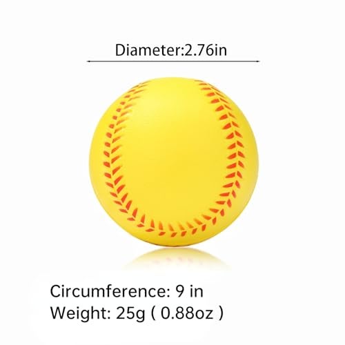 INTOWIND 12 Pack Foam Baseballs Softballs Foam Training Ball for Kids Beginners, 9 inch Practice Baseballs Tballs, Safe Throwing, Catching and Batting Practice - Image 3