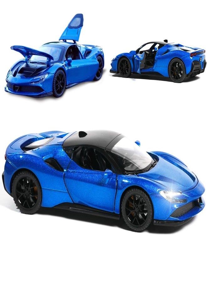 Wembley Die Cast Ferrari Car Toy | 1:32 Scale Metal Diecast Model Car for Kids with Openable Doors, Light & Engine Sound | Pull Back Action Realistic Collectible Vehicle Boys Toys for Kids - Image 1