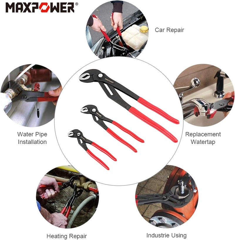 Maxpower مجموعة صندوق أدوات صغير وملاقط مضخة مياه MAXPOWER 14 بوصة - Image 4