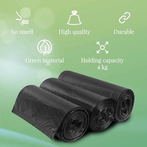 Origami Garbage Bags for Dustbin | Large Size Trash Bags 90 Count (15 Bags x 6 Rolls) | 24 x 32 Inch Strong Disposable Waste Bag | Suitable for Wet & Dry Waste - Black - Image 5