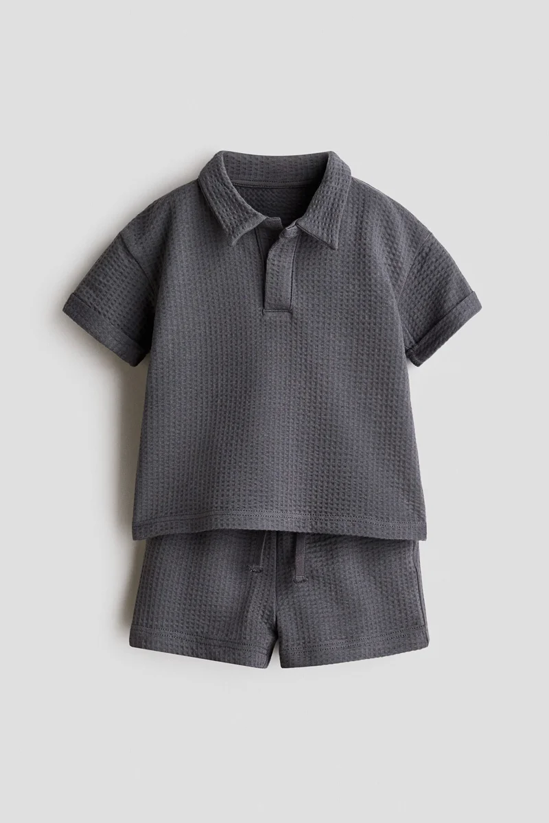 H&M  2-piece waffled cotton set for Men | Best Price UAE