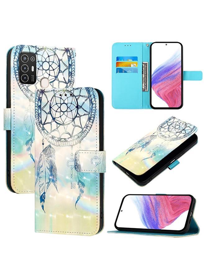 For ZTE Blade A52 3D Painting Horizontal Flip Leather Phone Case(Dream Wind Chimes)