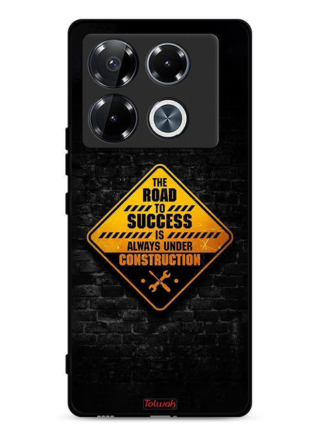 Tolwak Infinix Note 40 Pro 5G Protective Case Cover The Road To Success Is Always Under Construction - Image 1