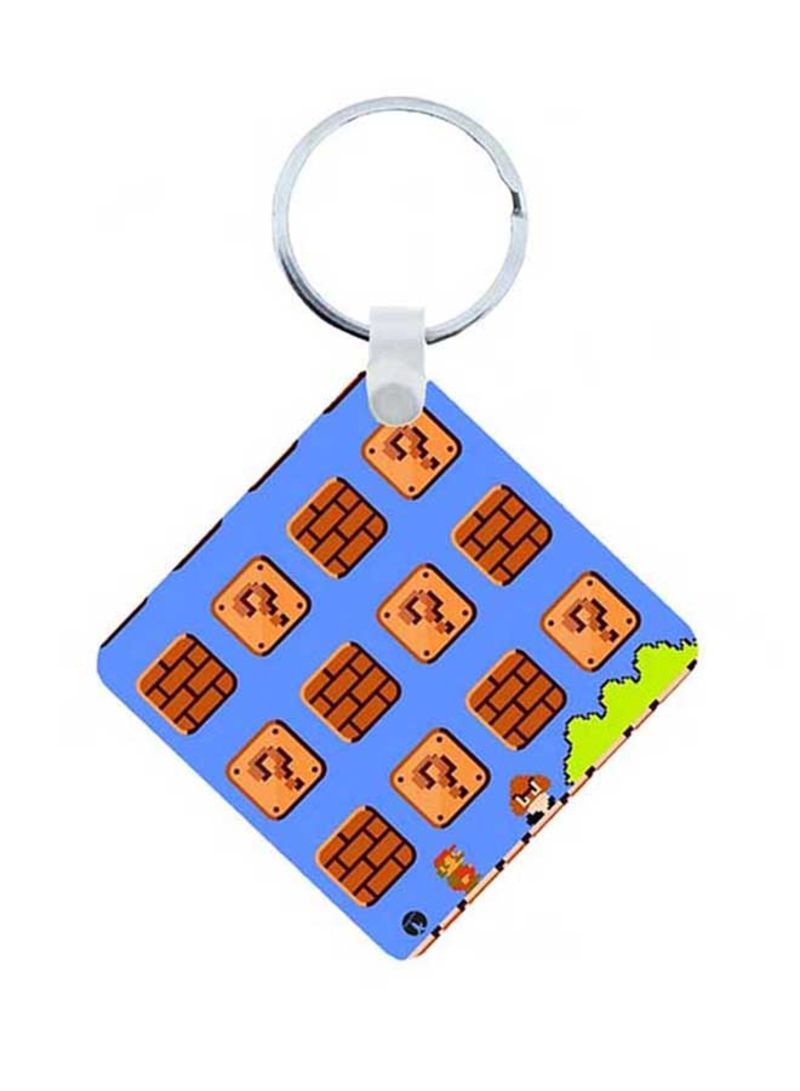 Super Mario Wooden Keychain