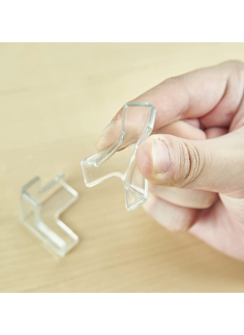 Anti-collision table corner transparent silicone protective cover corner protector, x-shape,12PCS