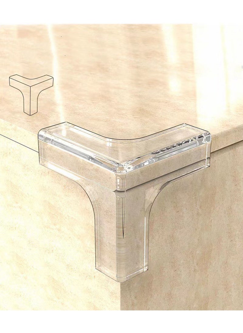 Anti-collision table corner transparent silicone protective cover corner protector, x-shape,12PCS